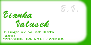 bianka valusek business card